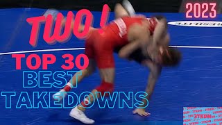 2023 NCAA Wrestling Championship  Top 30 Best Takedowns [upl. by Refeinnej]