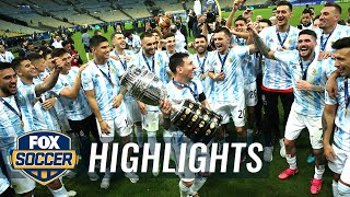 Watch Messi’s every move after winning his first international tournament  2021 Copa America [upl. by Placeeda]