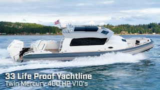 Experience the 33 Yachtline with Twin 400 Mercurys [upl. by Adore]