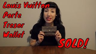 Louis Vuitton Porte Tresor Etui Papiers Monogram Wallet  SOLD A Tour amp Saying Goodbye ASMR [upl. by Nauwtna279]