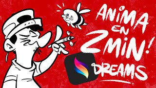 ¡Animación en 2 MINUTOS  Procreate Dreams [upl. by Rubbico]