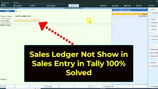 how to solved sales ledger not show in sales entry in tally prime tally problam tally tallyprime [upl. by Mellitz999]