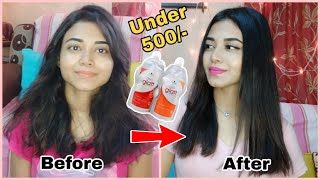 Hair RebondingStraighteningSmoothening at Home under 500  Step by step tutorial [upl. by Igig]