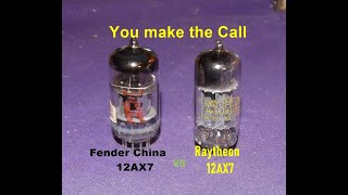 Fender China 12AX7 vs Raytheon USA 12AX7 You Make the Call Tube Comparison w GFS Hot Vintage [upl. by Ynetruoc]