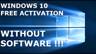 WINDOWS 10 Activation FREEWITHOUT SOFTWARE [upl. by Eylk758]