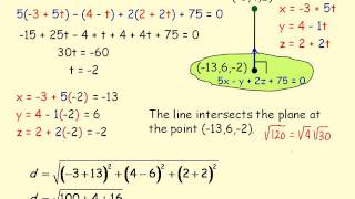 Intersections of Line and Planes Part 2 [upl. by Teews563]