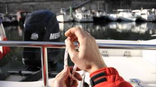 Permis bateau  les nœuds marins  le nœud de cabestan avec lÉcole de Navigation Française [upl. by Cormack911]