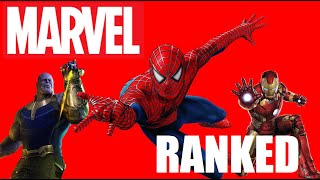 Ranking EVERY Marvel Movie MCU amp more [upl. by Ahsaeym39]