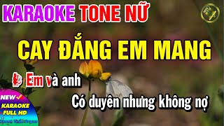 Karaoke Cay Đắng Em Mang Tone Nữ l Sáng Tác  Hoàng Lâm l Thanh Tuấn Organ [upl. by Dedrick]