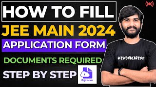 How To Fill JEE Main Application Form 2024  Step by Step Process  Document Required jee2024 [upl. by Srevart]