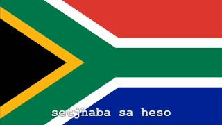 National Anthem of South Africa Instrumental with lyrics [upl. by Emirak]