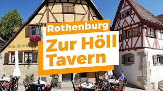 Best Restaurant In Rothenburg Germany  Inside Zur Höll To Hell Medieval Tavern [upl. by Tumer839]