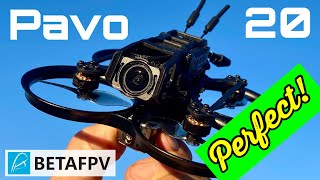 Betafpv Pavo 20  Best Small DJI 03 Cinewhoop  setup  fly with analog vtx  fly with dji 03 [upl. by Arodoet749]