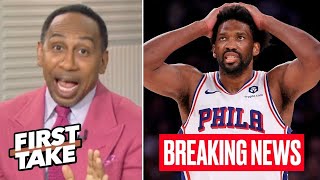 FIRST TAKE  quotHe should be expelled from the NBAquot  Stephen A reacts Joel Embiid suspended 3 games [upl. by Ysnap907]