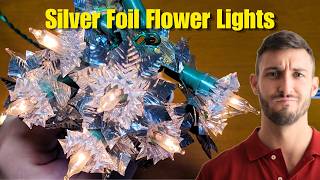 Vintage Silver Foil Flower Christmas Lights  Keep or Convert [upl. by Marco]