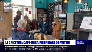 Le Cricetus un cafélibrairie en gare de Mutzig [upl. by Cirdec349]