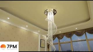 7PM Foyer Chandeliers Entryway High Ceiling Modern Crystal Chandelier Lighting Best New Products [upl. by Reinal]