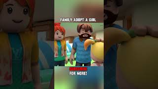 Family Love Adopted girl more then his Son 🥺  roblox shorts animation [upl. by Cleodell303]