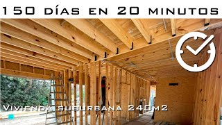 Construcción completa de una vivienda de madera Resumen del proceso constructivo [upl. by Ecnedurp57]