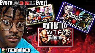 Soo I Ranked Every Death Battle Ever Made [upl. by Snook]