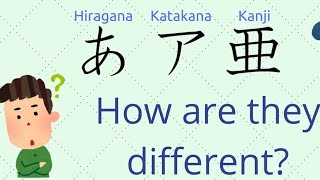 Know the difference between Hirangana vs katakana vs kanji ⛩️🎎 [upl. by Esinek]