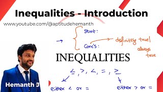 Inequalities  Introduction [upl. by Eneleh]