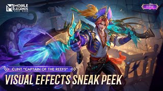 New Epic Skin  Clint quotCaptain of the Reefsquot  Mobile Legends Bang Bang [upl. by Det954]