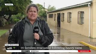 16 families evacuated following heavy rains Mariska Botha [upl. by Analra]