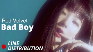 Red Velvet 레드벨벳  Bad Boy Line Distribution [upl. by Atem]