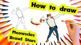 How to draw Meowscles  Fortnite skin [upl. by Waiter]