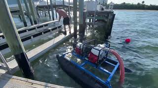 Piranha Mini Dredge under Boat Lift [upl. by Nivloc]