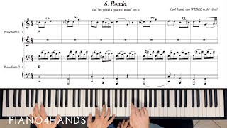 C M von Weber  Rondo from quotSei pezziquot op 3 Piano 4 Hands [upl. by Aniuqaoj]