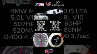 🇩🇪 BMW M5 E60 vs 🇯🇵 LEXUS LFA 0240kph  acceleration battle 🚀⚡️ automobile race bmwm5 lexus [upl. by Doomham]