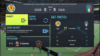 FIFA 22 Modalità Carriera amichevole internazionale Scozia Italia [upl. by Ezalb]