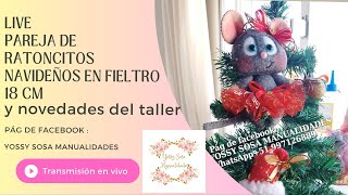 PAREJA DE RATONCITOS NAVIDEÑOS EN FIELTRO 18 CM [upl. by Yasdnyl]