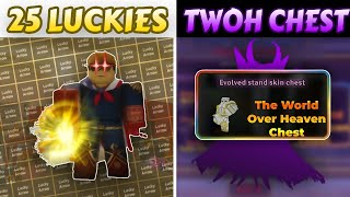 YBA USING 25 LUCKIES  TWOH CHEST [upl. by Zetrauq]