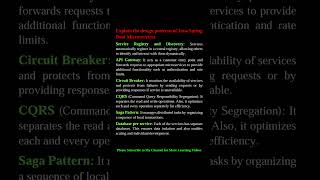Design patterns of Java Spring Boot Microservicesshortsyoutubeshortsjavajavainterviewquestions [upl. by Eelah723]