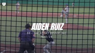 SS Aiden Ruiz 26  The Stony Brook NY  Vanderbilt Commit  Metro Scout Day 10324 [upl. by Litnahs276]