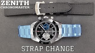 ZENITH CHRONOMASTER SPORT STRAP  BRACELET REPLACE [upl. by Casilda]