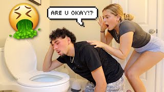 THROW UP PRANK ON GIRLFRIEND GONE WRONG [upl. by Tenej973]