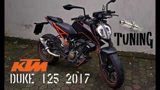 ktm DUKE 125 2017  TUNING  Storm GP exhaust [upl. by Sisco]