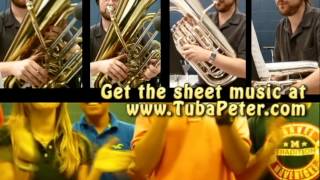 Trashmen quotBird is the Wordquot  Tuba Quartet cover  sheet music [upl. by Attenov]