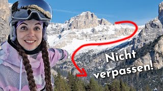 Die spektakulärste SkiAbfahrt der Alpen Lagazuoi 75 km in Alta Badia [upl. by Ayk]