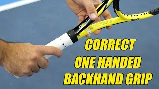 What Are The Correct One Handed Backhand Grips  Ace Academy Tennis  Cesar Morales [upl. by Heda]