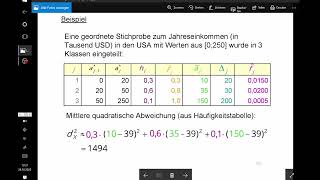 Empirische Varianz und Standardabweichung  Klassierte Daten Beispiel 8 [upl. by Hendel]