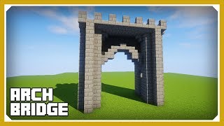 Minecraft How To Build An Arch Bridge Tutorial Easy Survival Minecraft Design [upl. by Yllor285]