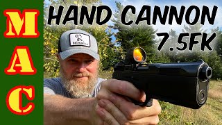 HAND CANNON New 75FK BRNO PSD pistol with 10mm barrel [upl. by Nedyrb]