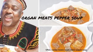 Offal  variety meats organ meats pepper soup Recipe [upl. by Berghoff]