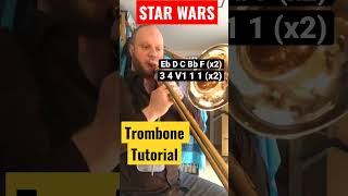 STAR WARS Theme Trombone Tutorial Notes and Slide Positions [upl. by Kirtley984]