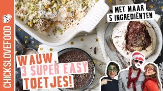 3X MAKKELIJK KERSTDESSERT MET HIDDE  CHICKSLOVEFOOD [upl. by Annel]